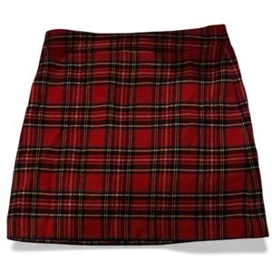 JCREW SZ 10 Kilt Skirt Red Plaid Y2K Great Condition No Flaws Fully Lined Skirt